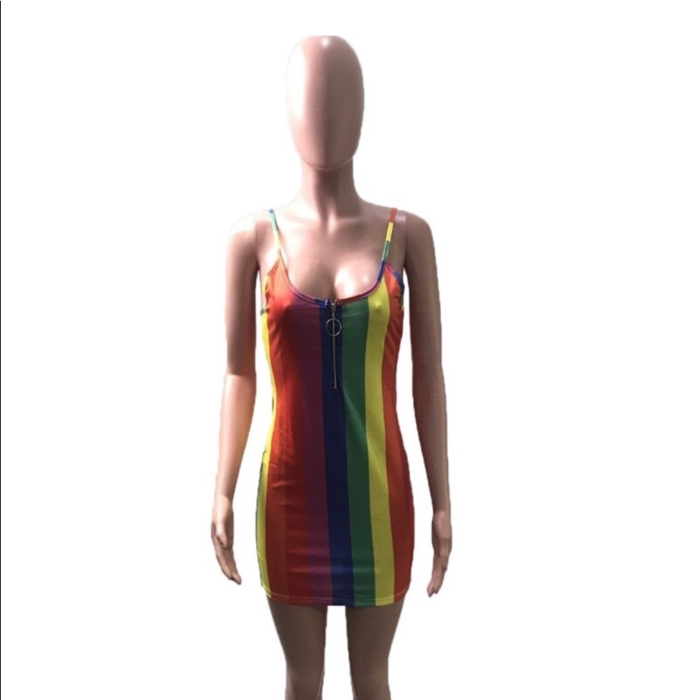 Rainbow color dress